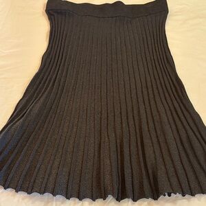 Adiva Charcoal gray A-Line Pleated Skirt